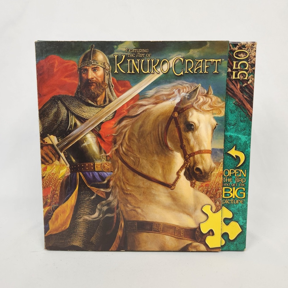 NIB Master Pieces Kinuko Craft 550 Piece Puzzle -‎ The Warrior King 18"x24"